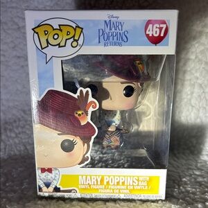 Disney Mary Poppins Vinyl figure with bag, and red hat